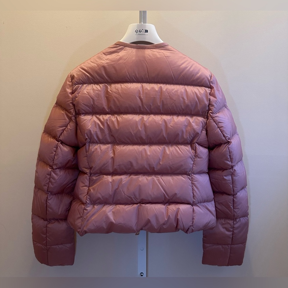 NEW Moncler Laurine Short Down Jacket Pink NWT Sz S w/ Hanger & Garment Bag - Picture 3 of 16